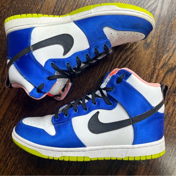 Nike Dunk High Blue Satin *like new* - Picture 1 of 9